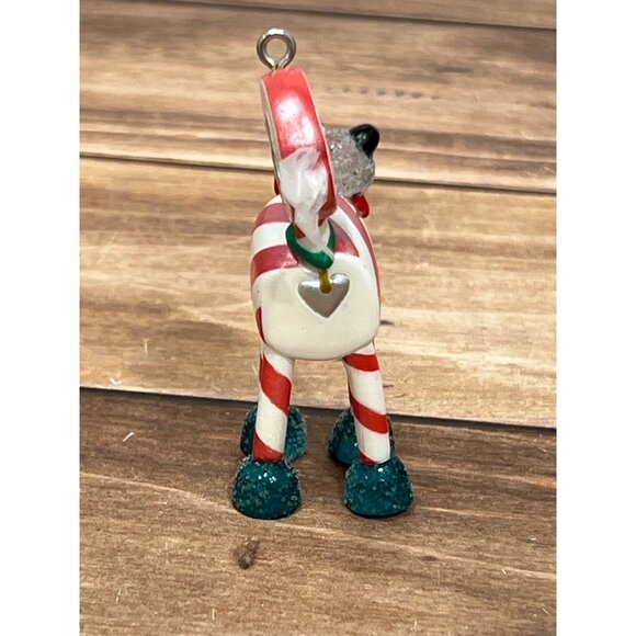 2007 HALLMARK KEEPSAKE ORNAMENT WD4095 PEPPERMINT PUP DOG CANDY CANE GUM DROP - Picture 5 of 7